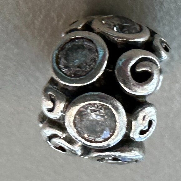 Authentic Pandora Primrose Path Flower Sterling Silver Charm - EUC - Picture 2 of 6